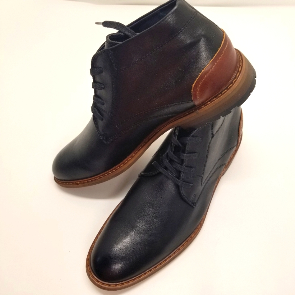 Restoration Wayne 350170 Men Sz10 Black Chukka Boots Oxford Lace Up Leather